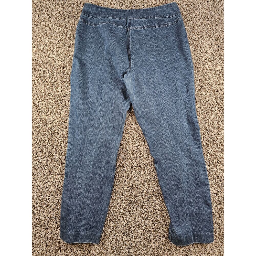 Thin Her Womens Sz 16 Pull On Slim Leg Blue Jeans Medium Wash Denim - Picture 4 of 4
